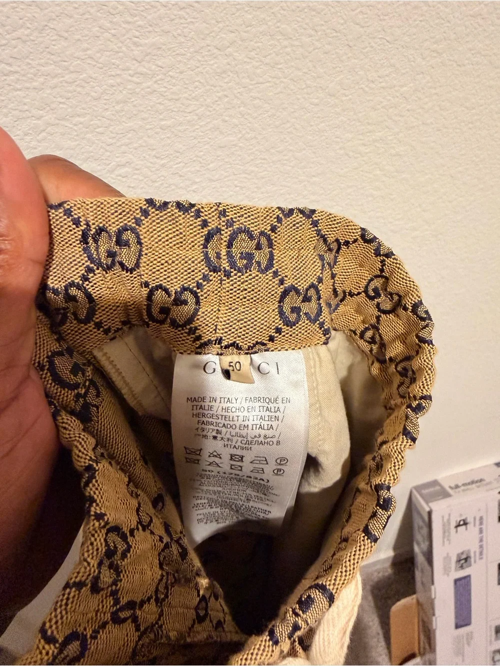 Authentic Gucci Beige Tan GG Monogram Pants